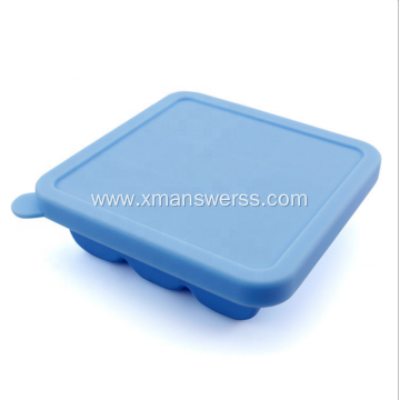Custom silicone ice cube mold with lids